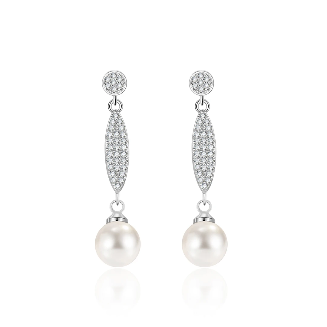 

New Sterling Silver 925 Earring For Women 2024 Trendy Quality Pearl Earrings fashion jewelry Couple Dating Girl Party Gifts