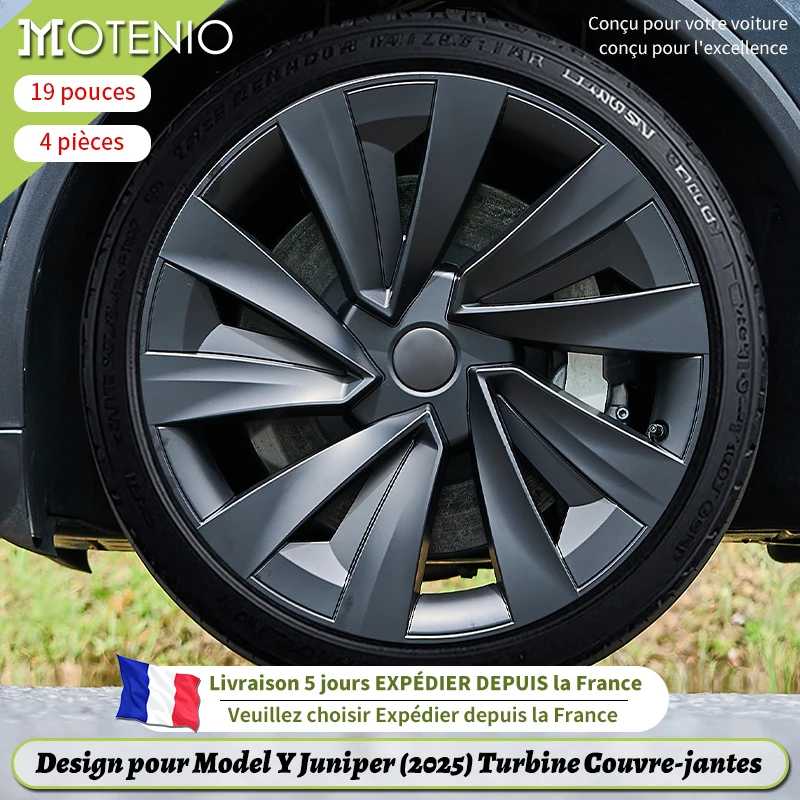 Protection Moyeu Roue Cache-Moyeux Tesla Model 3 Highland - Lot De 4 - ABS Gris - Protection Rouille Et Poussière Enjoliveur Centre Roue