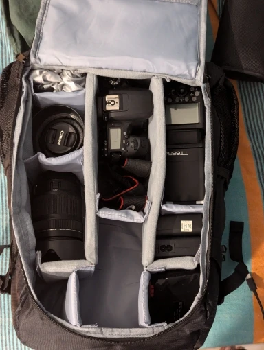 Mochila Impermeável com Grande Capacidade, Câmera, Ombro, Vídeo Tripé, DSLR, Capa de Chuva para Canon, Nikon, Sony, Pentax photo review
