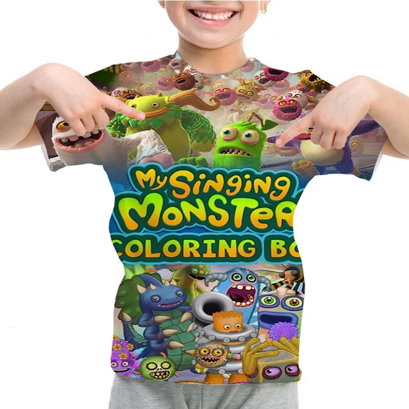 My Singing Monsters 3D Print T-Shirt Boys Girls Summer Short Sleeve Tops