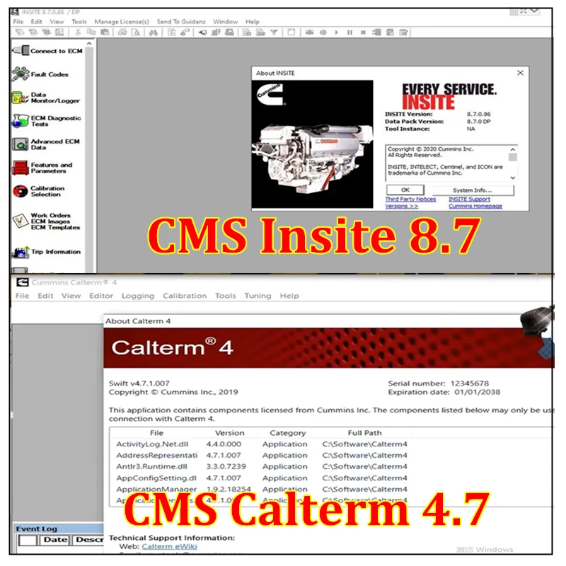 

Newest CMS Insite 8.7 Engine + Calterm 4.7 MetaFiles v4.7.1.007 with Keygen Never Expire Diagnostic Software Work Site Line 6 7