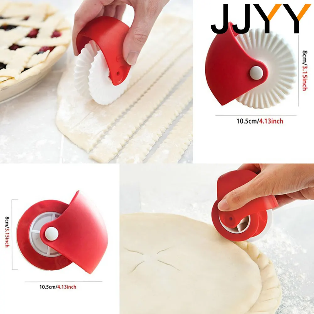 Baking Tool Dough Cutter Baking Accessories JJYY 2 TYPE Baking Tools Kitchen Pastry Cutting Wheel Curling Wheel Manual Noodle Cutter Creative Kitchen Gadget