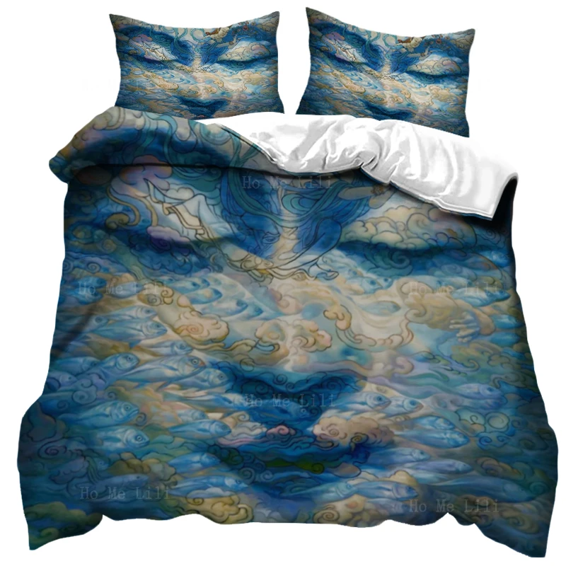 

Goddess In Love Thousand-hand Kwan-yin Contemporary Buddhism Duvet Cover By Ho Me Lili For Bedding Decoration