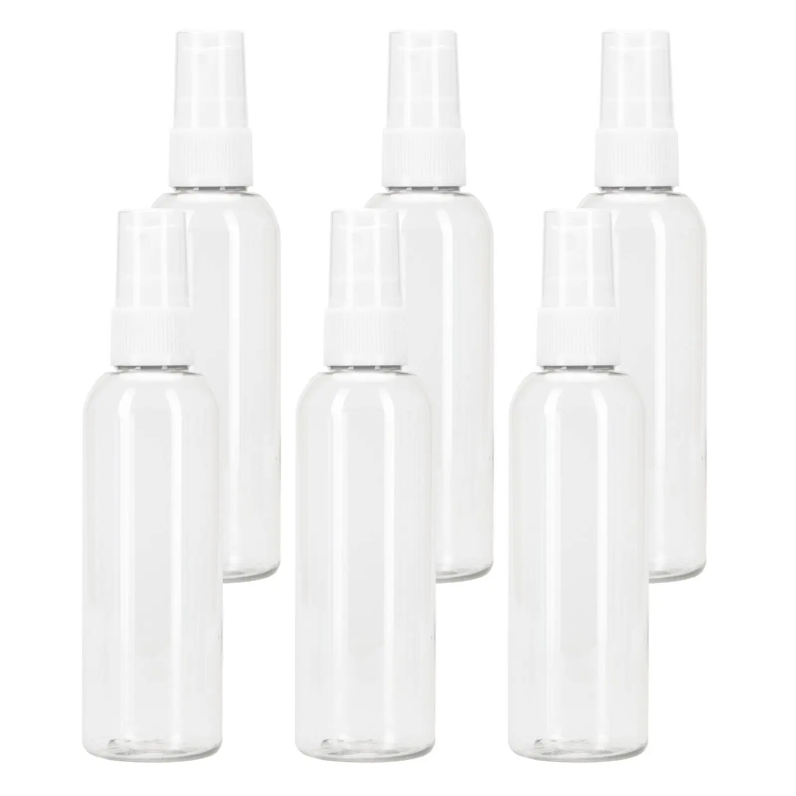 5Pcs 30/50/100ML Clear Refillable Plastic Transparent Small Empty Spray Bottle For Make Up & Skin Care Travel Perfume Atomizer