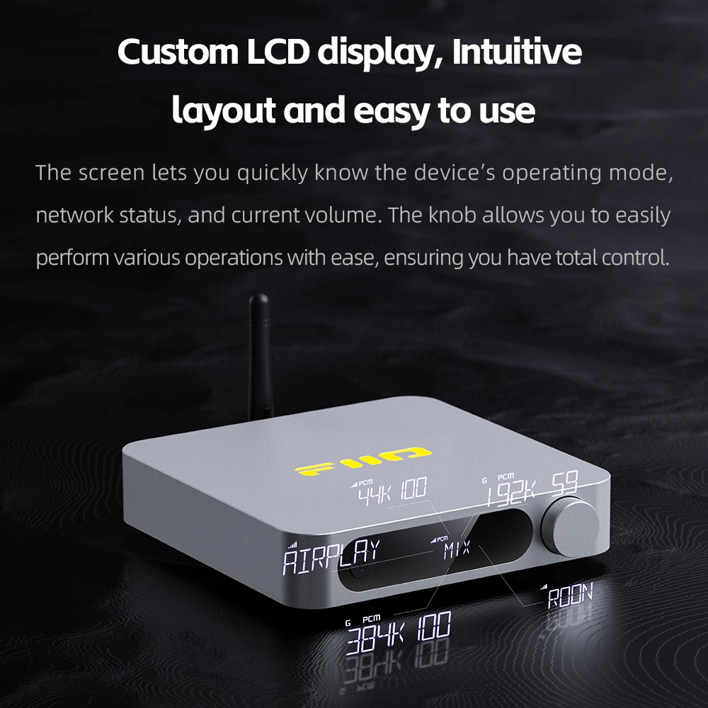 Audio streamer receiver FiiO SR11 AirPlay WiFi multiroom stream Hi-Res audio from Spotify Music Tidal and more