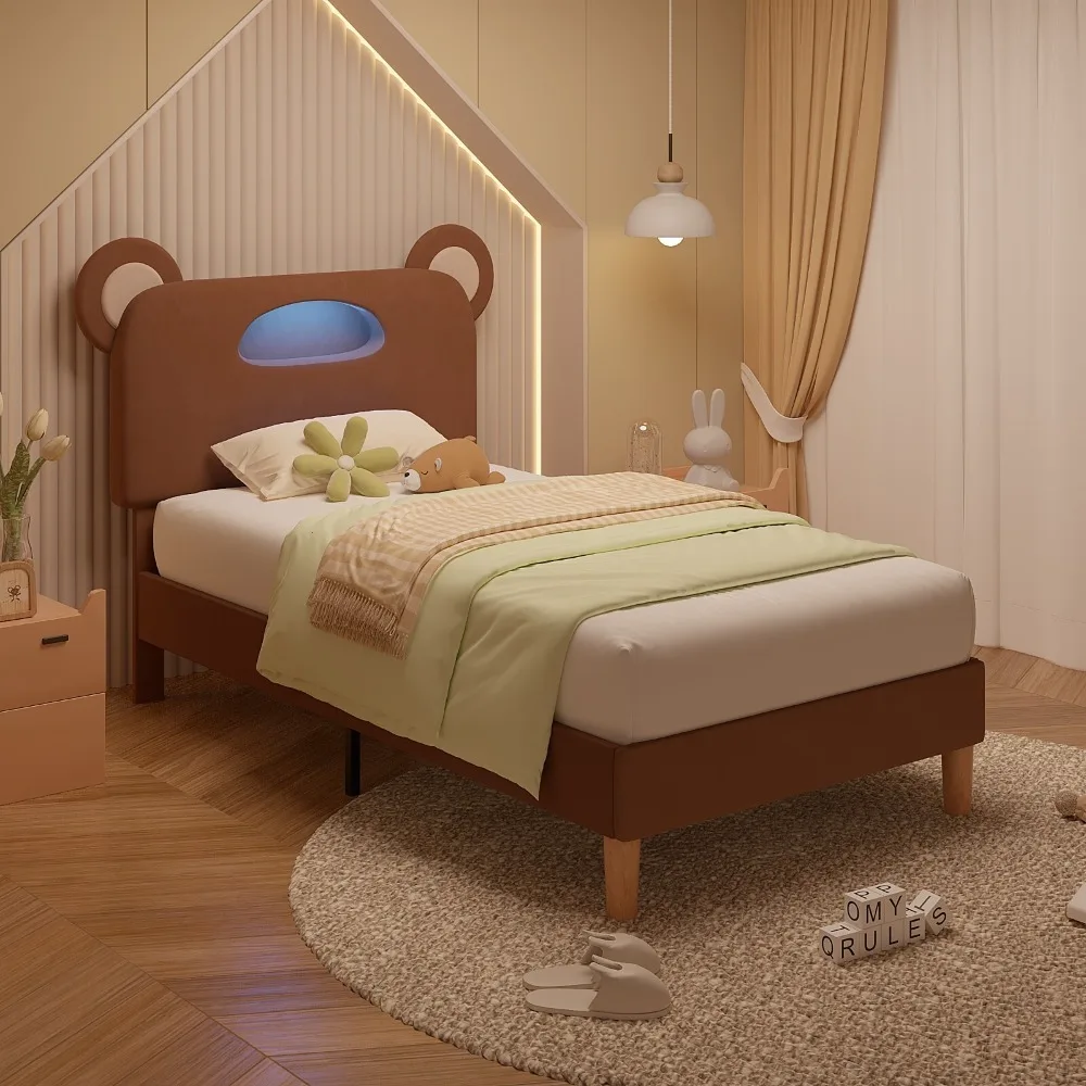 Cute Bear LED Bed 4