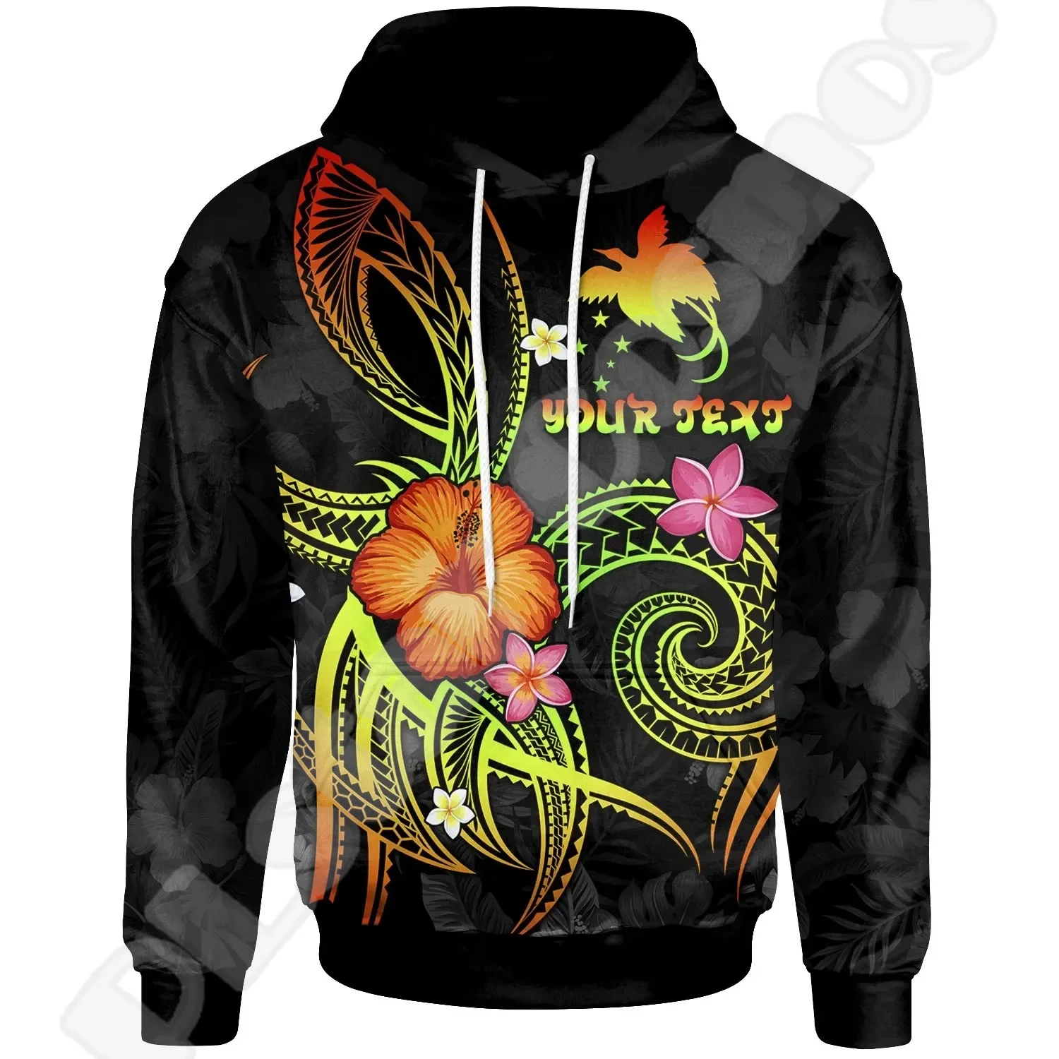 Newfashion Islands Country Flag Papua Nuova Guinea Culture Tribal Tattoo Retro 3Dprint Pullover Harajuku Casual Felpe Con Cappuccio Giacca M46