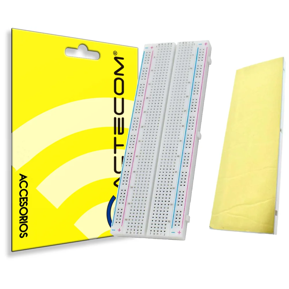 Actecom Placa de pruebas MB102 para Protoboard de MB-102, placa de pruebas PCB de 830 puntos sin soldadura, desarrollo de prueba de prototipo