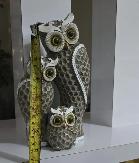 1pc Resin Owl Family Animal Decoration,Home Decor,Living Room,Bookshelf,Wine Cooler,TV Stand Decoration photo review
