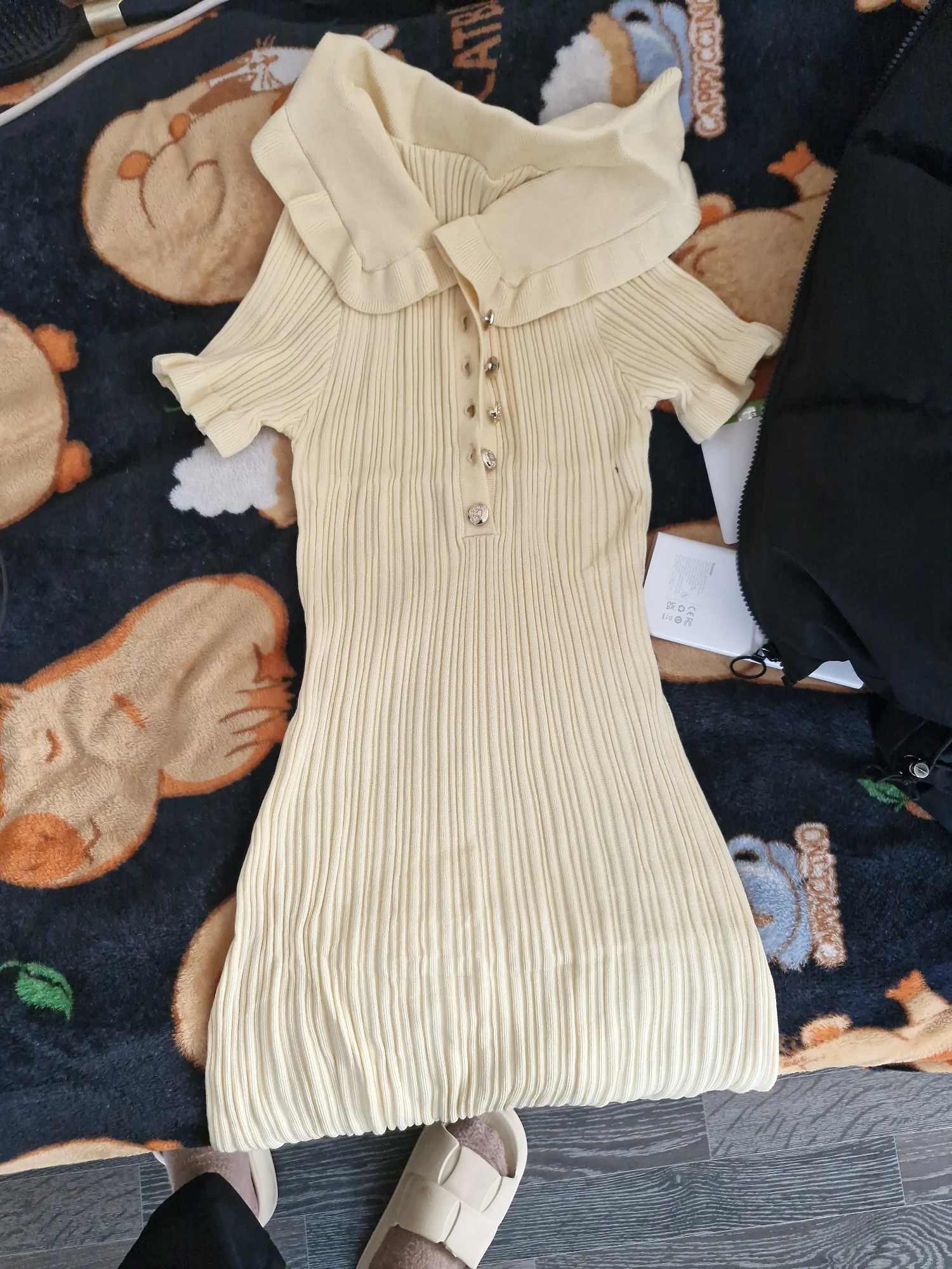 Chic Moopsi High Waist Ruffled Mini Dress for Effortless Elegance photo review