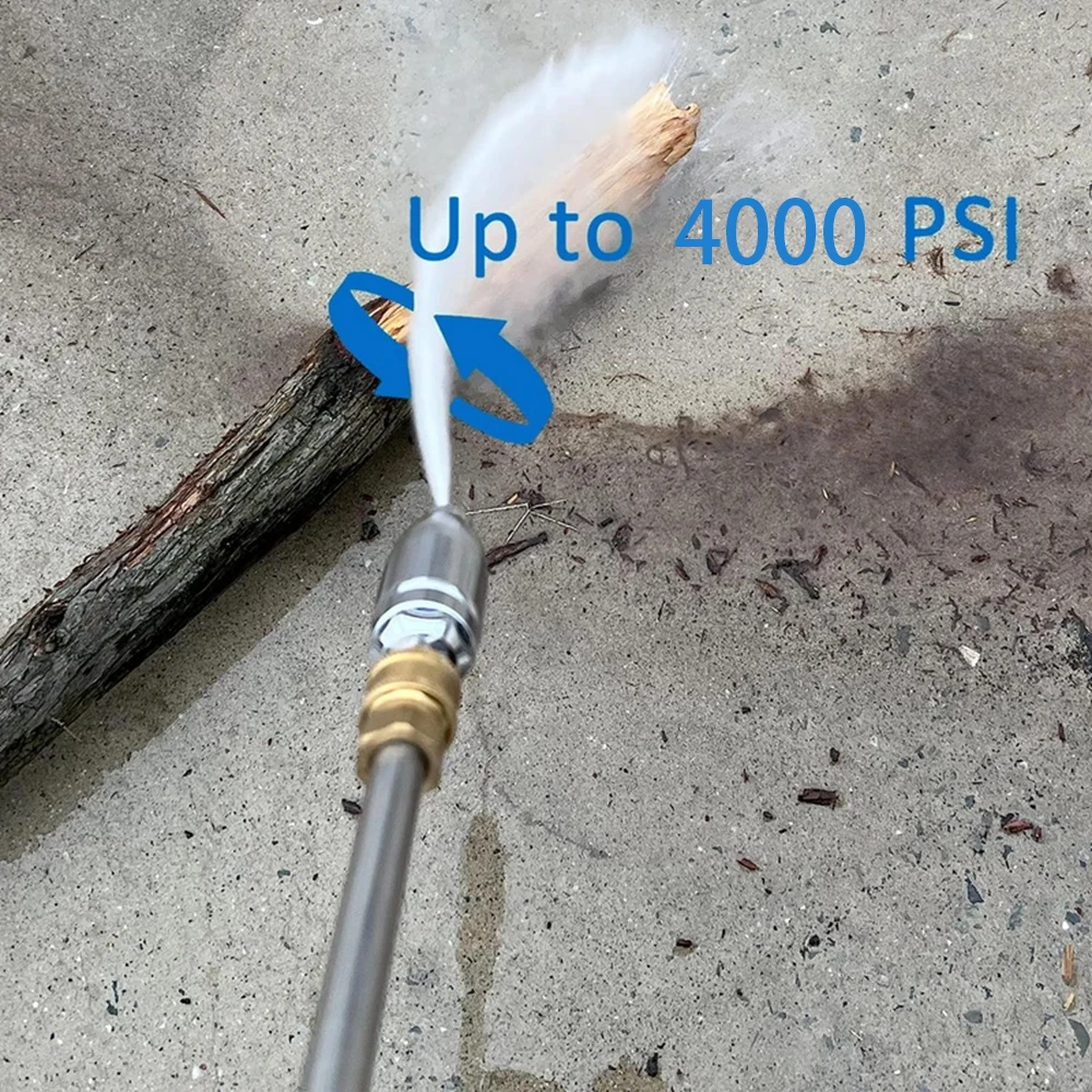 Turbo Nozzle for Pressure Washer Rotating for Hot and Cold Water With 1/4 Quick Connect 7 Nozzle Tips And Holder 4000 PSI images - 6