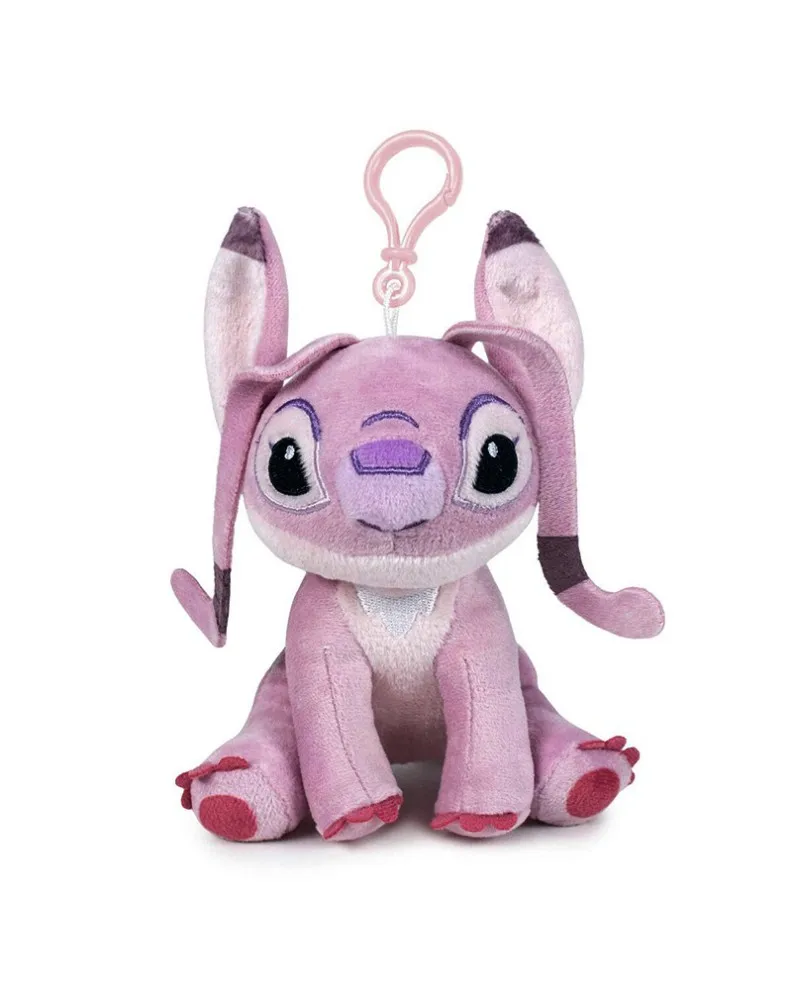 DISNEY STITCH peluche con portachiavi 3 colori rosa e rosso