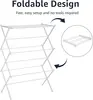 Foldable Laundry Drying Rack - 29.5"W x 41.8"H Portable for Indoor/Outdoor Use (White) 3