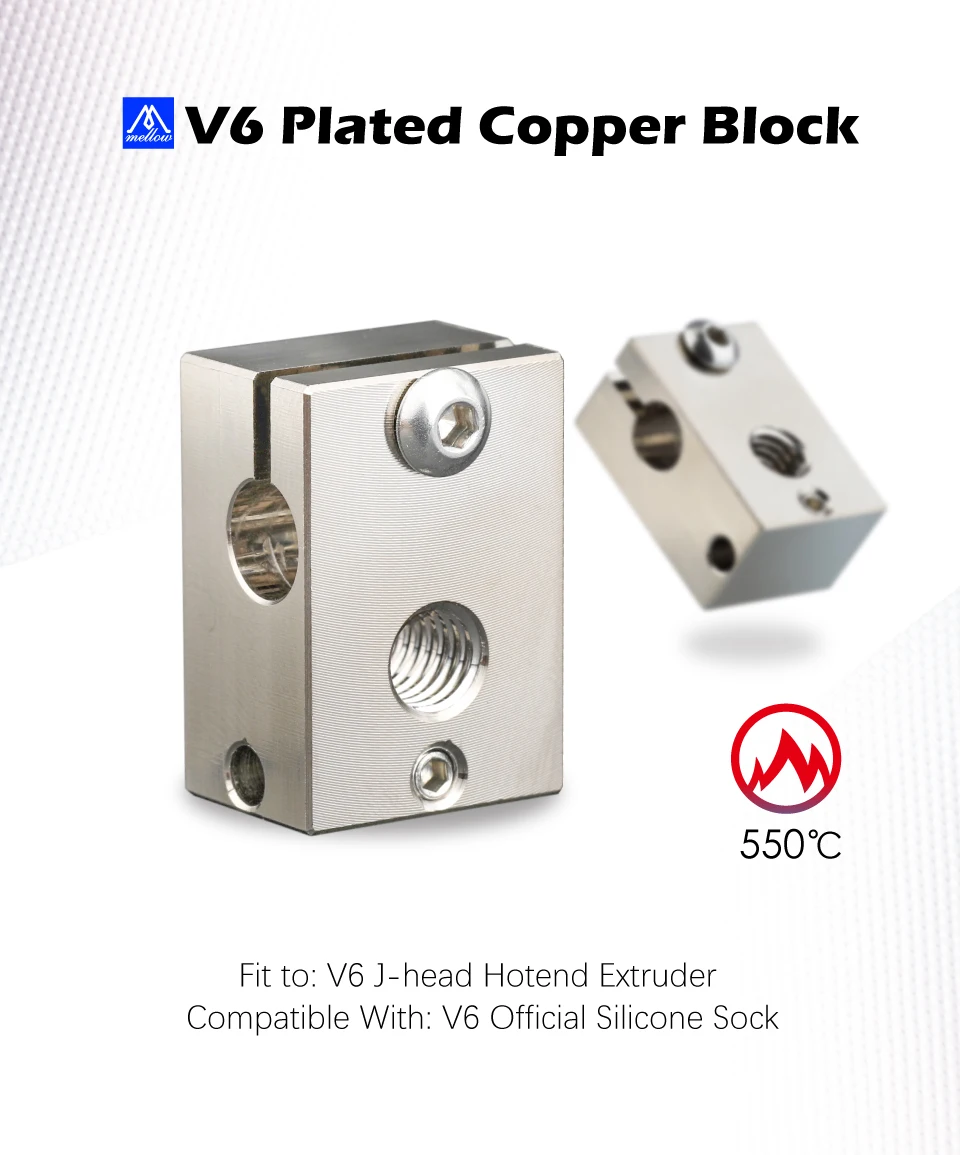 Mellow-bloco aquecedor de cobre todo em metal,