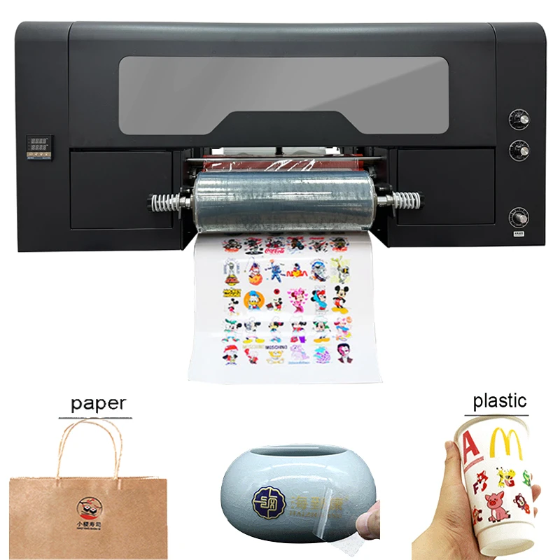 

AB Film Pen Phone Case Bottle Mug wood acrylic metal A3 Size UV DTF Printer cold label sticker transfer film printer