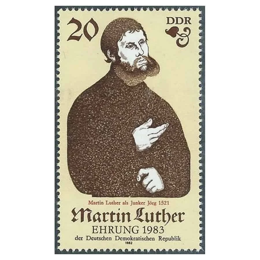 Cf6275 - Ddr 1982, V Cent Of Martin Luther Birth, 20 Pfg-Type Iii (Mnh)** - Scott 2309