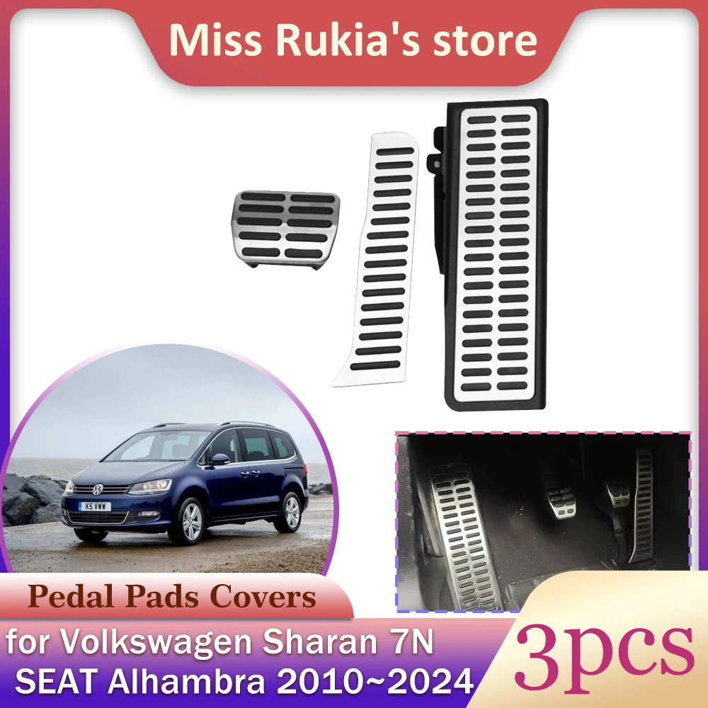 Car Pedal For Volkswagen VW Sharan 7N SEAT Alhambra 2010-2011 Stainless Steel Anti-Slip Fuel Brake Footres Cover Accessorie