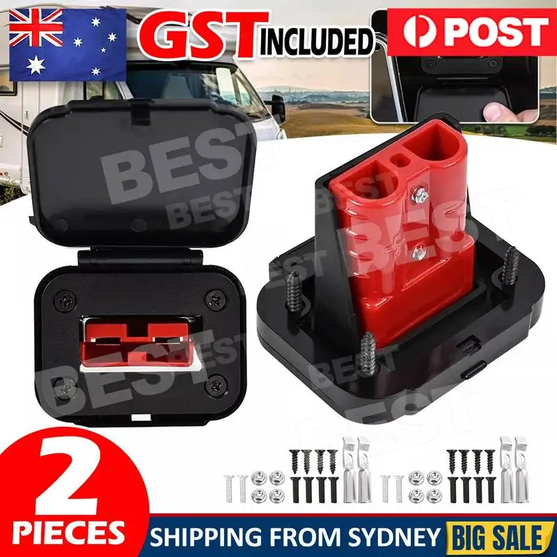 2PCS Anderson Plug Mounting Panel 50Amp Flush Mount Recessed Plate Connectors OZ