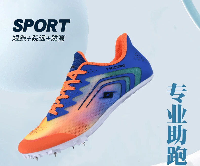 Description Picture 3 of itemNew Men Track Field Shoes Spikes Wholesale Professional Light weight Soft Waterproof Long Jump Running Training Nails Race Shoe