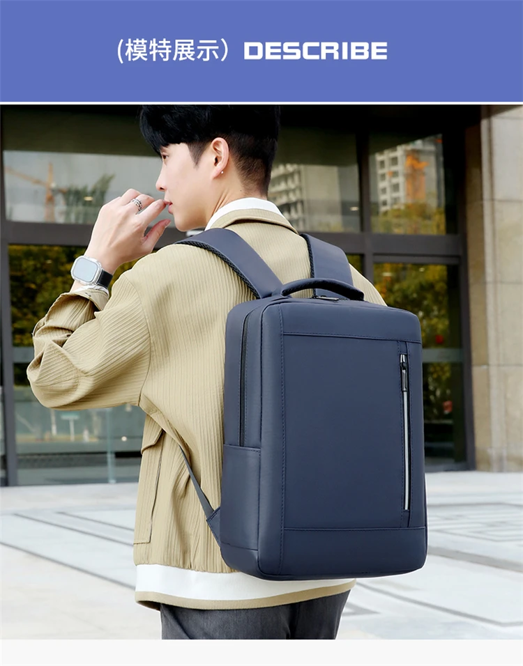 Minimalist Business Waterproof Backpack Unisex USB Charging Large Capacity Laptop Bag Multifunctional Stylish Travel Backpack Sc