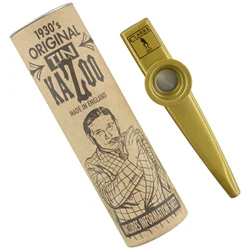 Clarke Tinwhistle: Classic British Tin Kazoo Toy Musical Instrument, Made in UK (Powder Coated Gold)