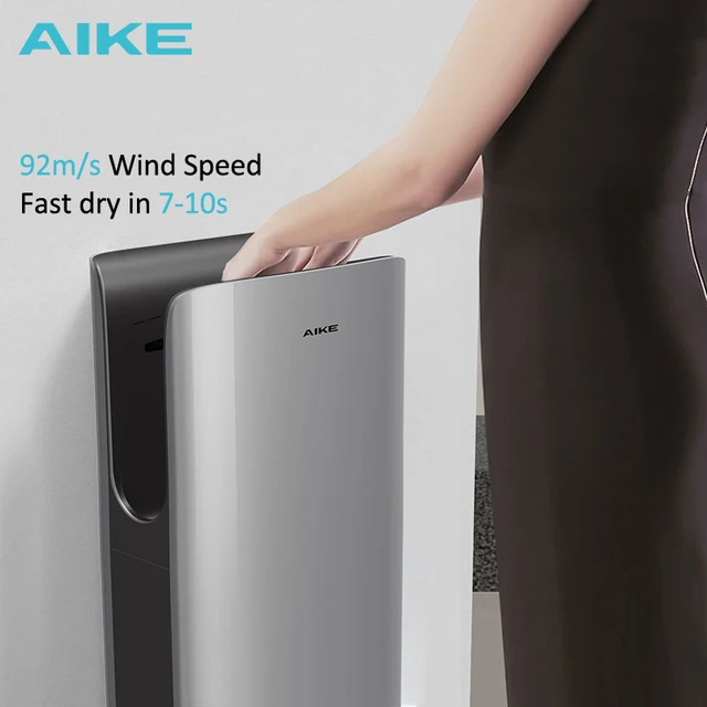 AIKE Automatic Hand Dryer for Bathroom Jet Hand Dryer with HEPA Filtered Vertical Slim Compact High Speed Wall Dryers 1400-1750W