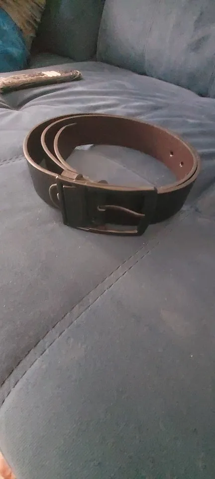 MIDNIGHT SOVEREIGN™ – Black Buckle Genuine Leather Belt photo review