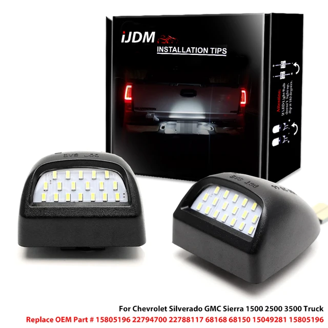 LED License Plate Light Assembly For Chevy Silverado GMC Sierra 1500 2500 3500 - Foto 11