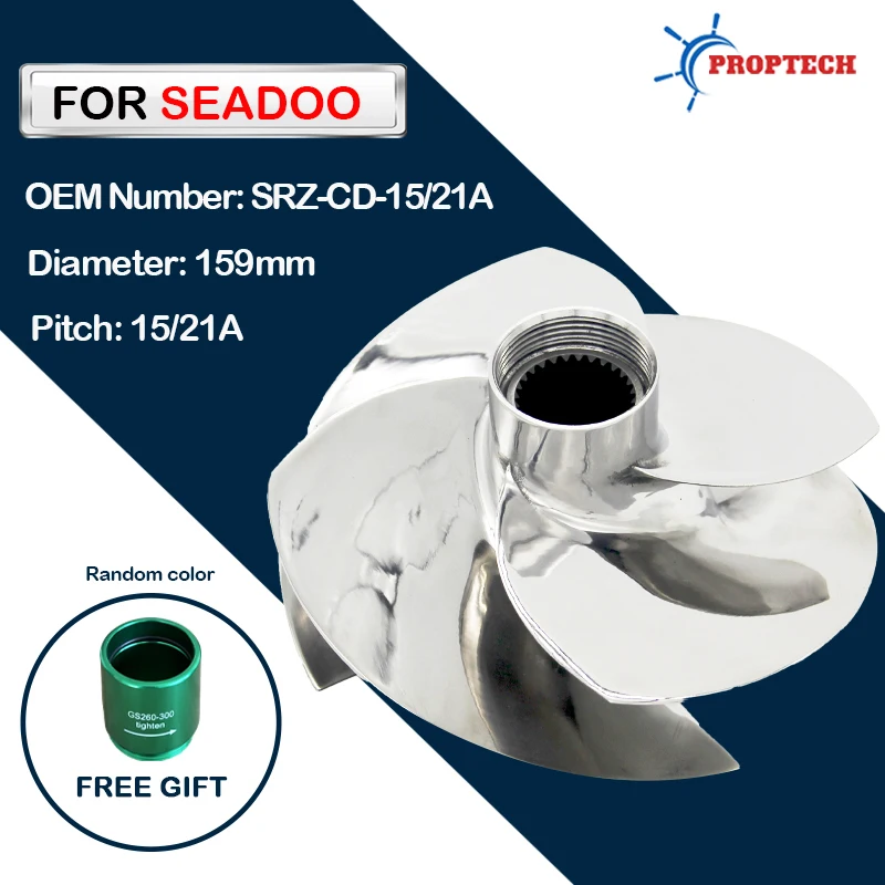 Replaced Solas SRZ-CD-15/21A Fit Seadoo Jet Ski Impeller GTX LTD IS 215 230 255 RXP-X RXT-X 260 GTR 215 4 Blades 159mm