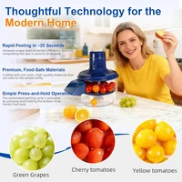 Machine à peler les raisins électrique automatique, éplucheur de fruits et légumes automatique, petit outil à éplucher les fruits - Rapide 4