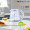 Electric Tea Kettle - CACHOO 1.7L Borosilicate Glass Electric Kettle with LED Indicator, Fast Boiling Hot Water Boiler 6
