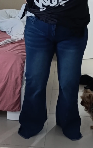 Women's Mid Waist Flared Bootcut Jeans photo review