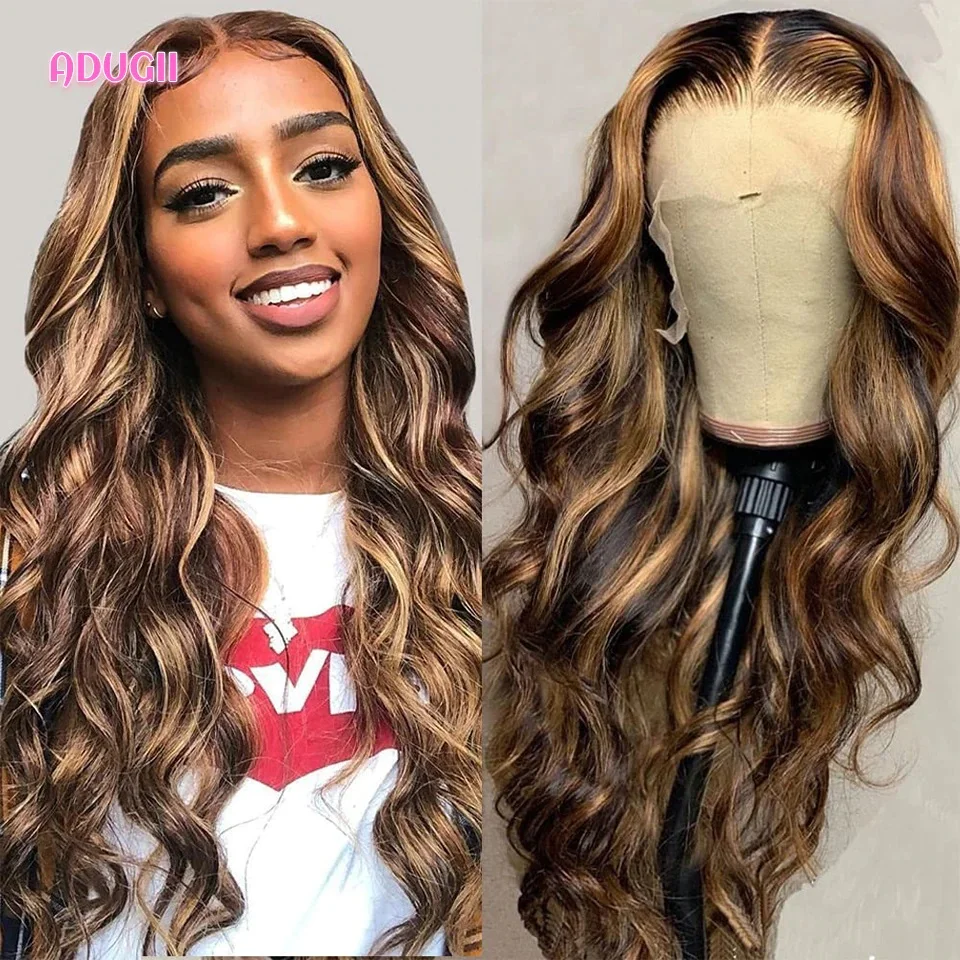 

Highlight Lace Wigs Body Wave Lace Front Wigs For Women Brazilian Curly Remy Hair Transparent Lace Front Human Hair Wig