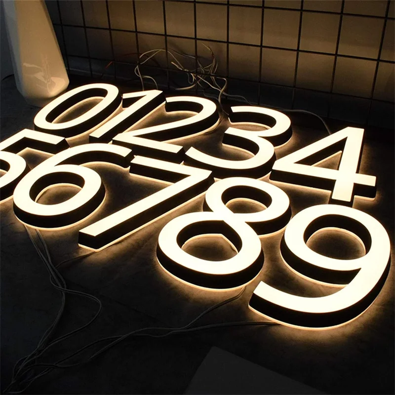 3D 금속 LED 채널 문자, 맞춤형 백라이트 사인, 3D 비즈니스 사인, 건물 사인, 회사 로고 디자인, 조명 Led 로고 사인