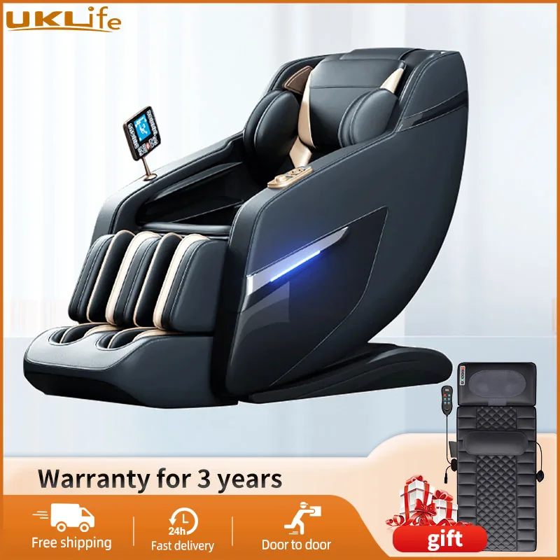 

Кресло-массажер UKLife многофункциональное для дома и офиса, воздушный мешок 4D с нулевой гравитацией, массажное кресло с 3D SL-Track, роскошный электрический массажный диван