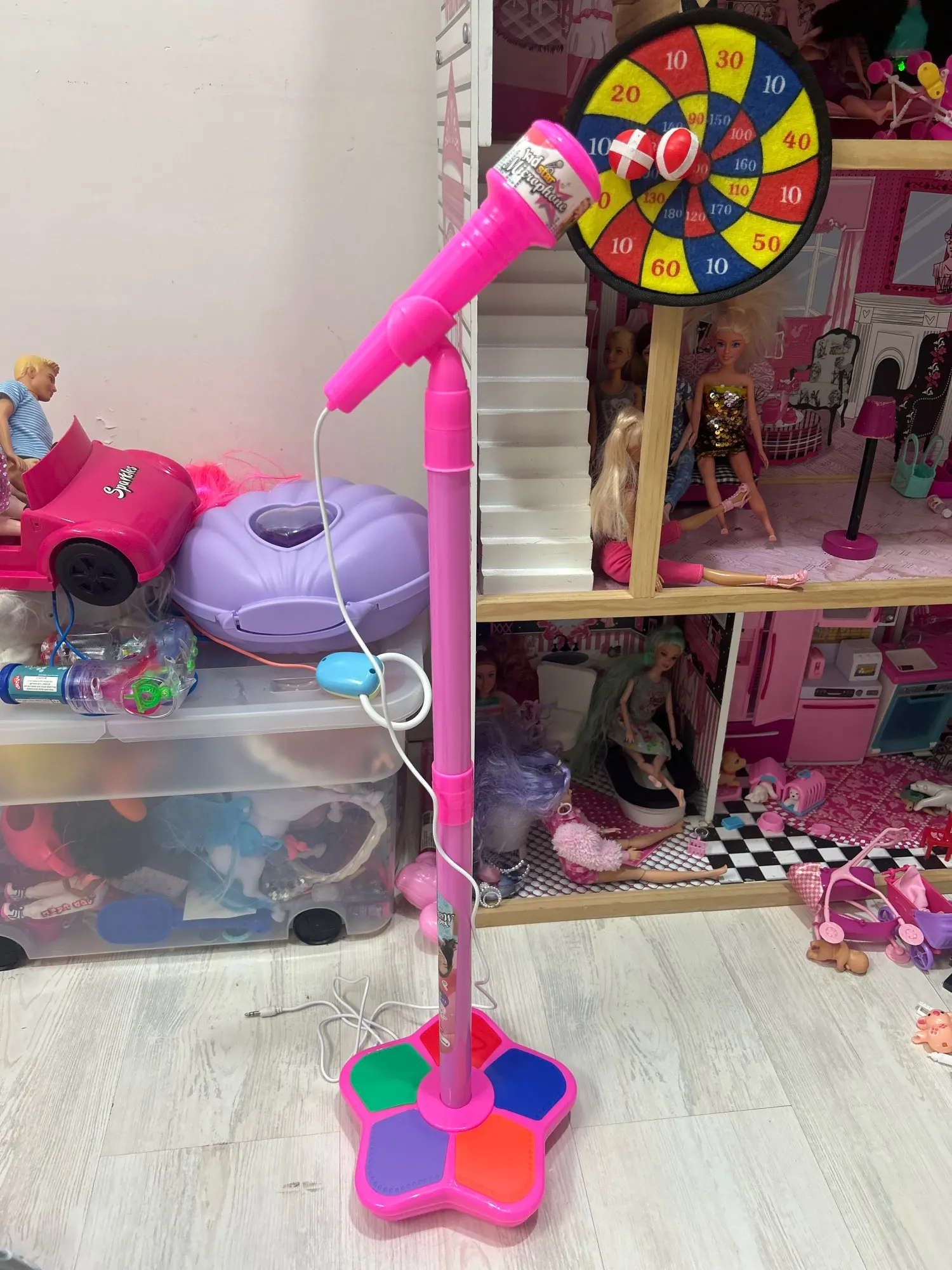 Kids Karaoke Microphone with Stand - Musical Brain-Training Toy Gift photo review