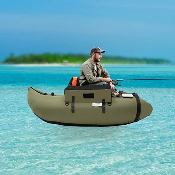 Fishing Boat, Outdoor Fishing Boat, Inflatable Fishing Boat Used in Oceans, Lakes, Rivers for Fishing, Rafting, Exploring 1