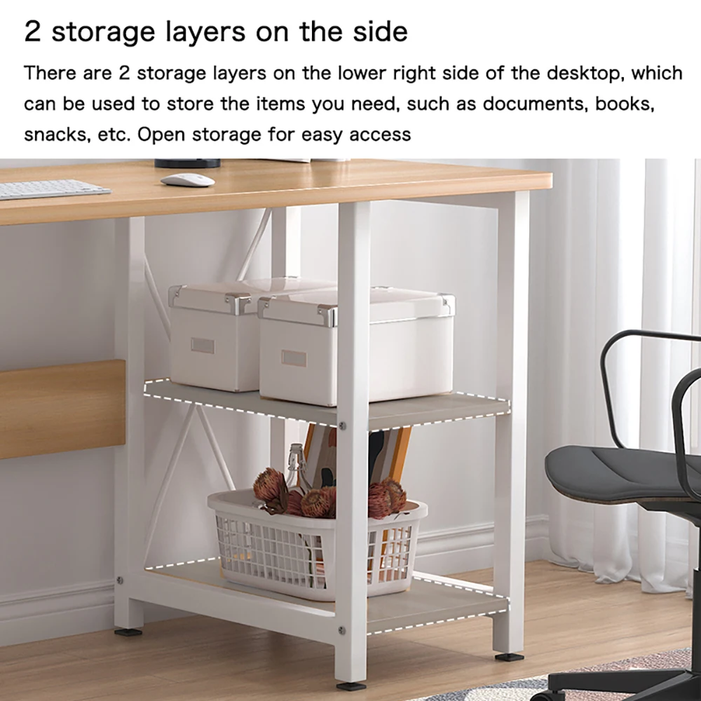 AnneFish مساحة تخزين كبيرة مكتب المنزل دراسة طاولة...