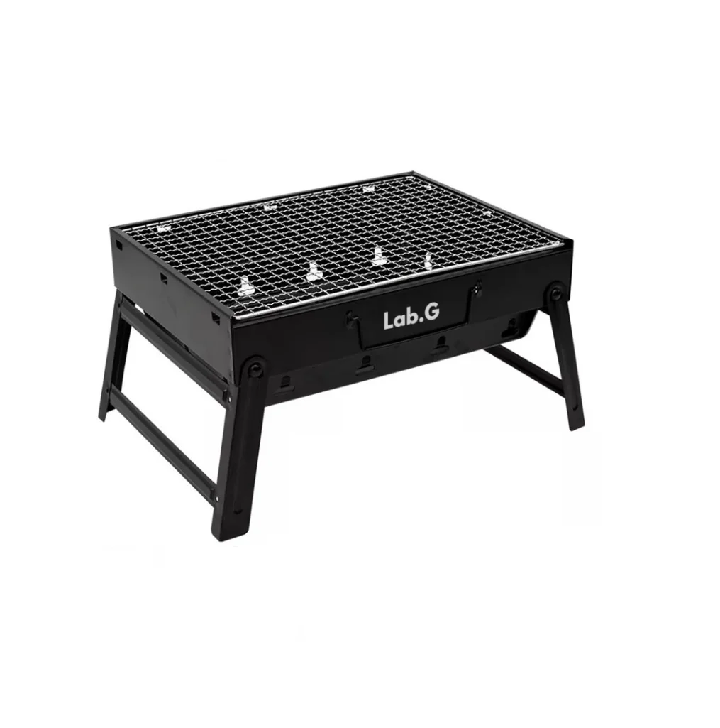 Asador Lab.G Parrilla olegable para Carbón Negro