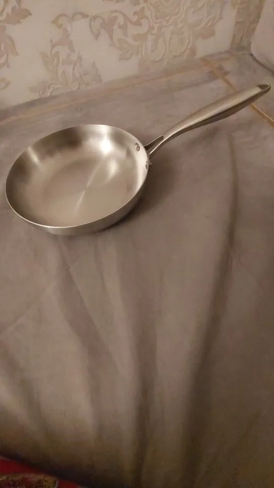 304 Stainless Steel NonStick Frying Pan Uncoated Steak Pan for Gas