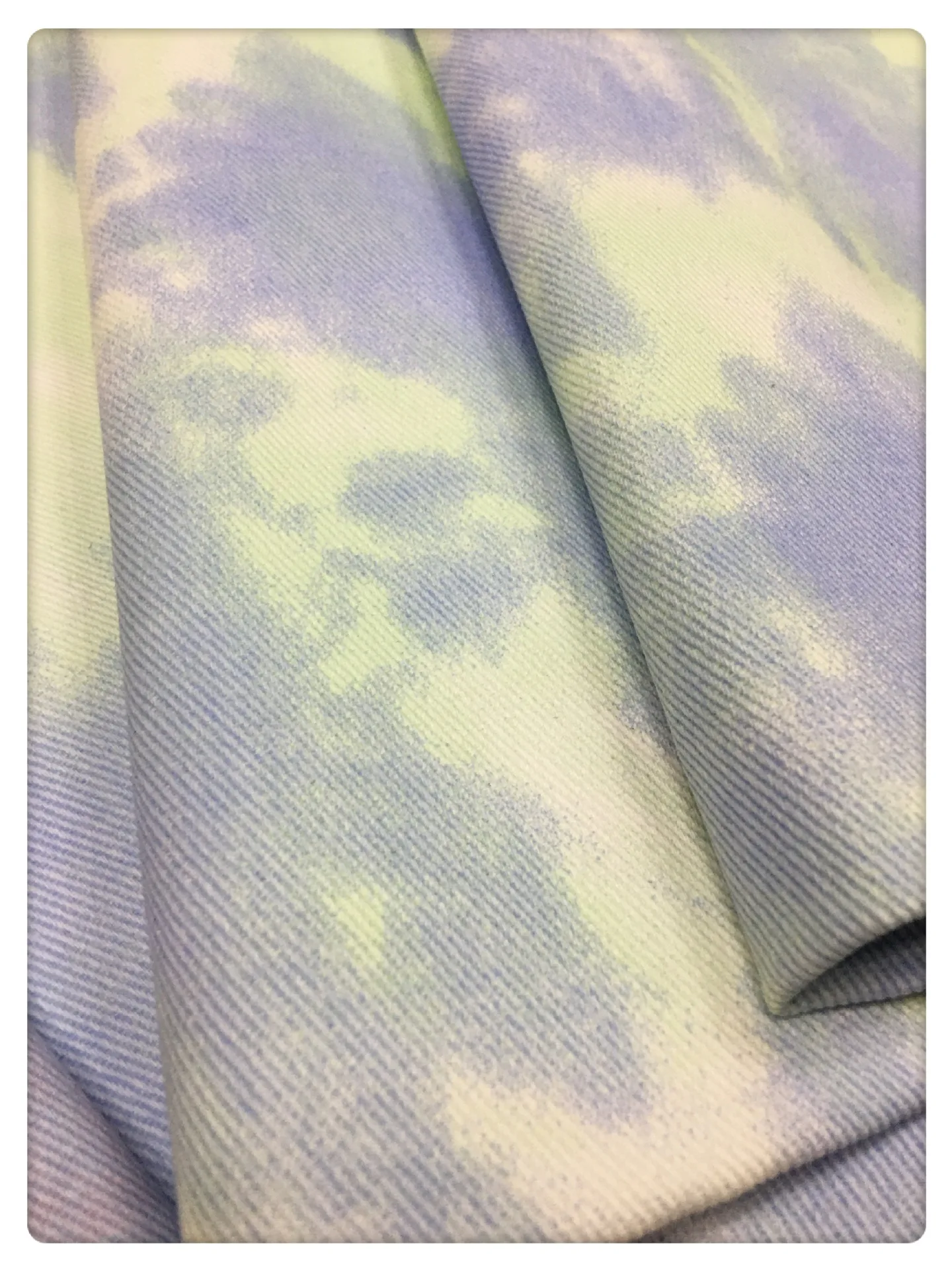 10oz Colorful Jean Jacket Material Tie-dye Washed Denim Upholstery Fabric By The Metre Skirt Coat Bags Blue Cloth
