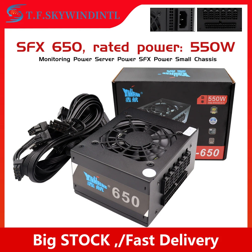 650W SFX Micro ATX TFX Power Supply 550W Fully Modular SFX PSU Power