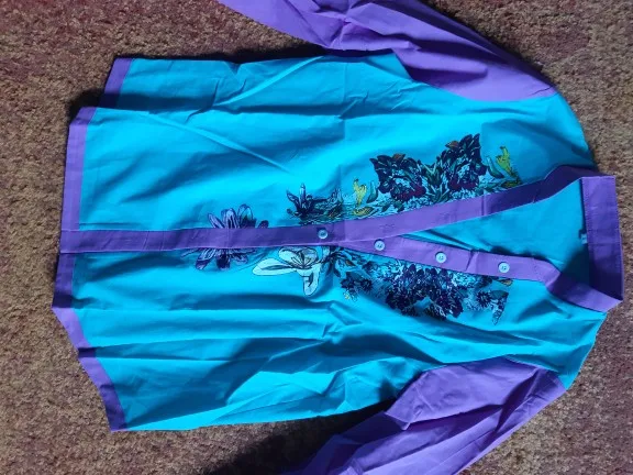 Vintage Floral Printed Shirts Blouse for Women Single Breasted V-Neck Long Sleeve Spring Fashion Harajuku Retro Tops Blouse 2025 photo review