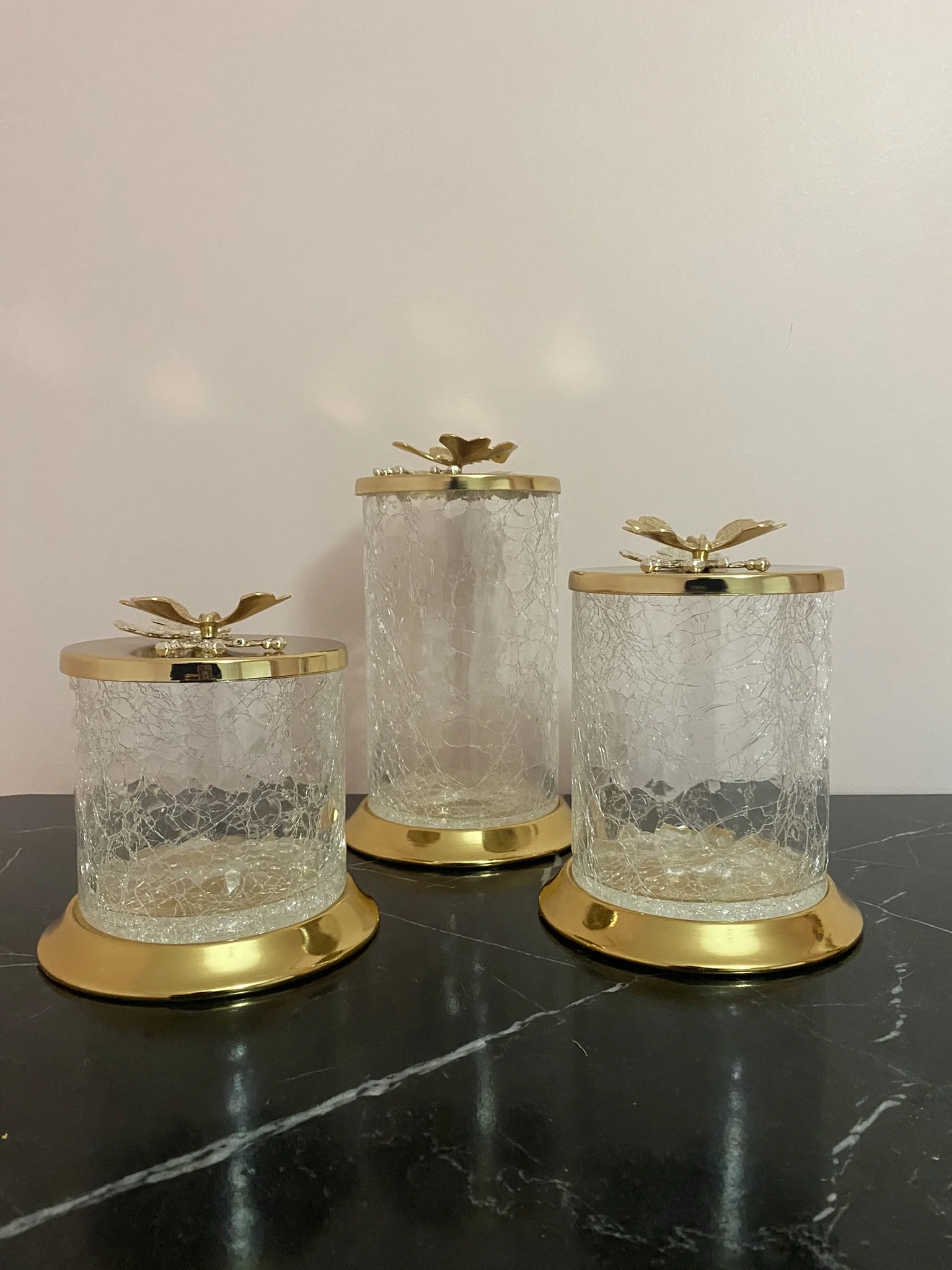 Luxe Golden Spice Jars