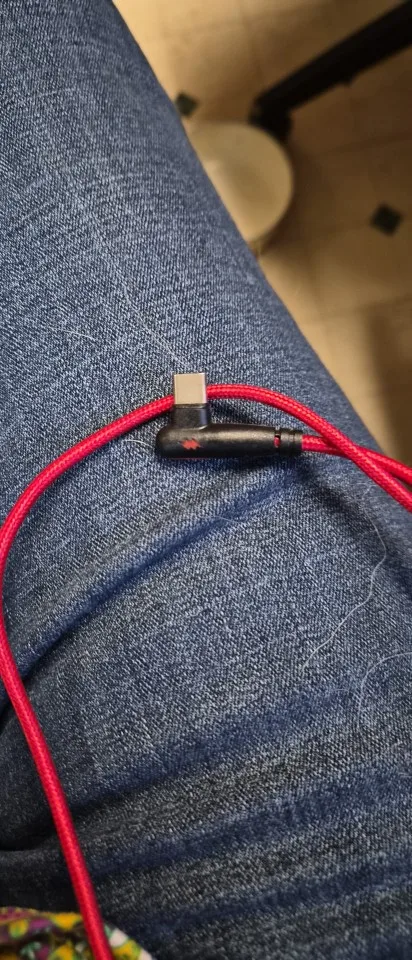 NNBILI 120W Fast Charging USB to Type-C Cable, Nylon Braided, 90 ° Bend Design, Suitable for High Speed Charging of Huawei oppo photo review