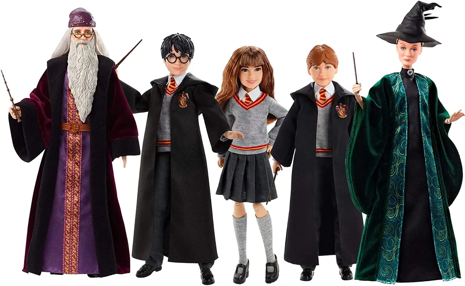 harry potter wizarding world 5 doll set