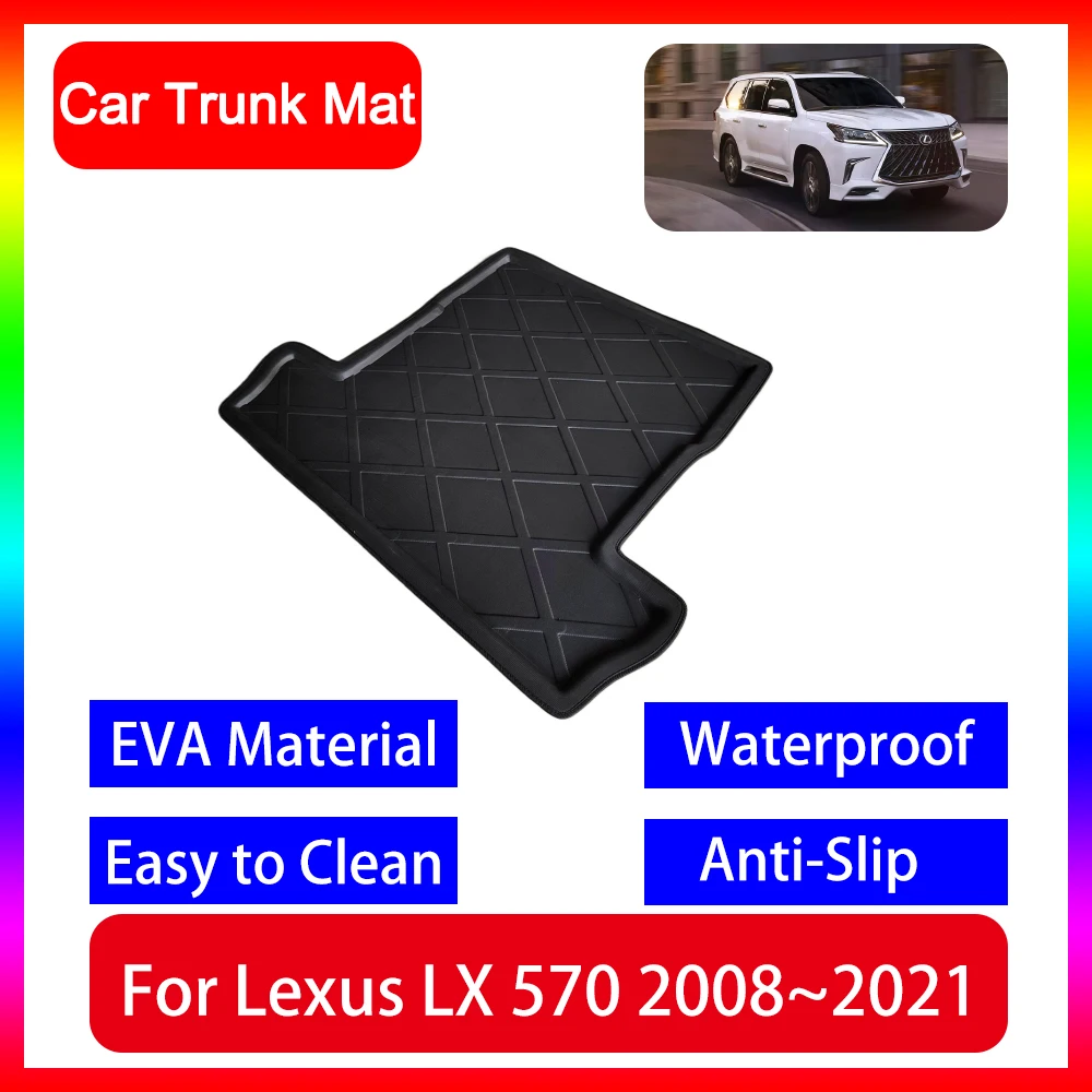 

For Lexus LX 570 J200 MK3 2008~2021 2009 2012 2018 2019 2020 2021 Car Trunk Mat Anti-slip Dustproof Protective Vehicle Supplies