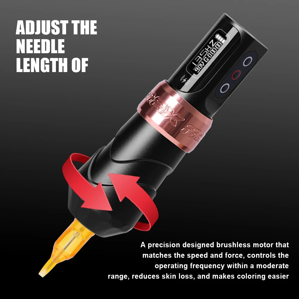 YILONG MAX Tattoo Machine Cartridge Pen 2400mAh Large Capacity Battery Coreless Motor  Pen Machine For Tattoo Artists 4