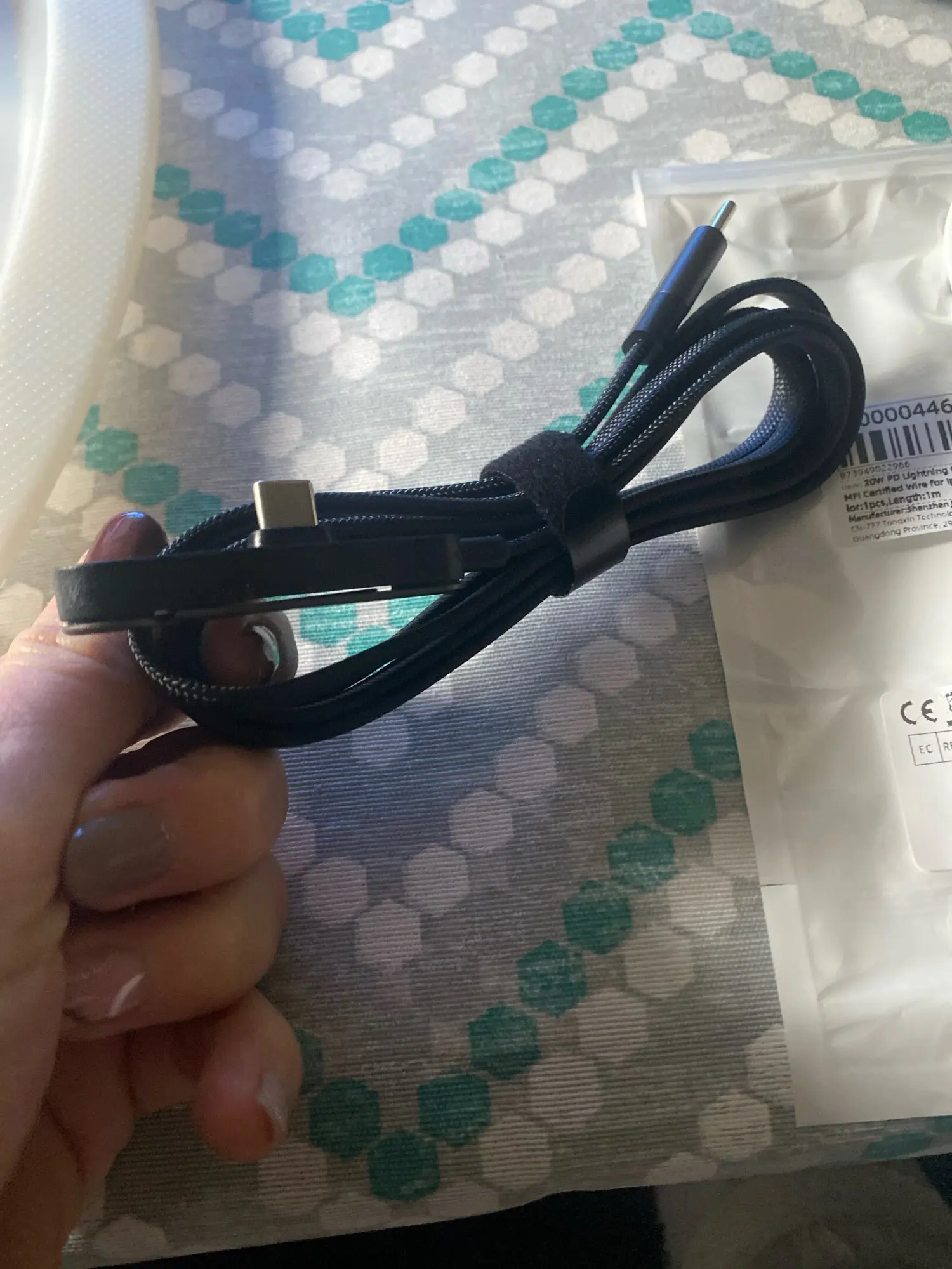 1.45m USB C Phone Chargers Stand Cable 240W Type C Fast Charging Cord For Phones Laptops Hide T Shaped Bracket Support photo review