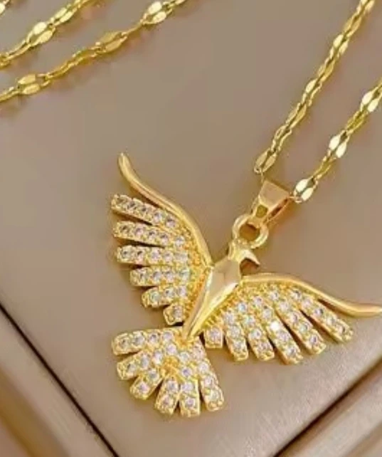 18K Gold Phoenix Pendant Necklace | Vintage Symbol of Grace photo review
